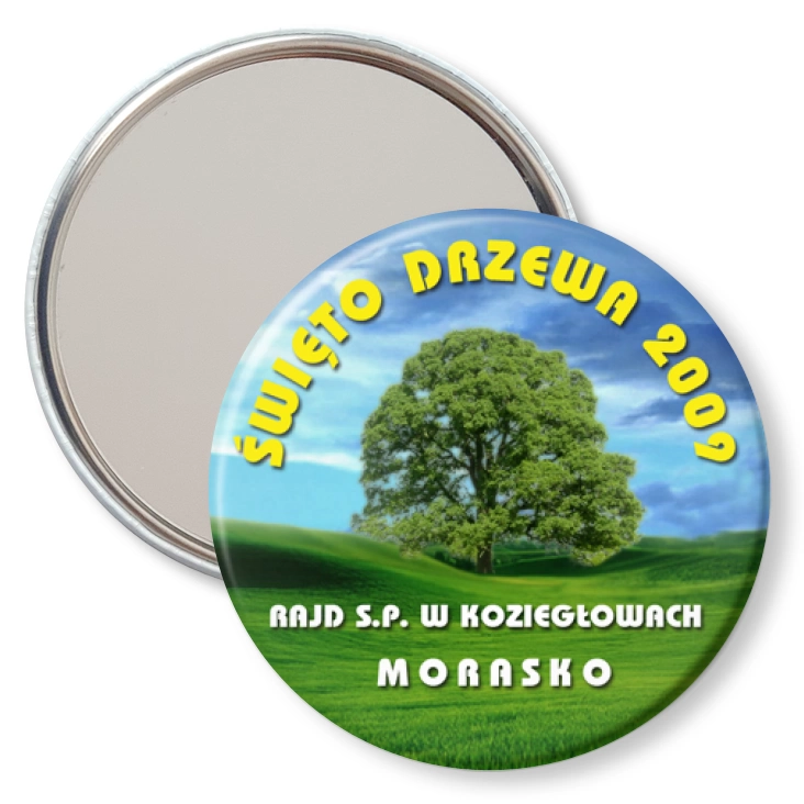 przypinka lusterko Święto drzewa 2009