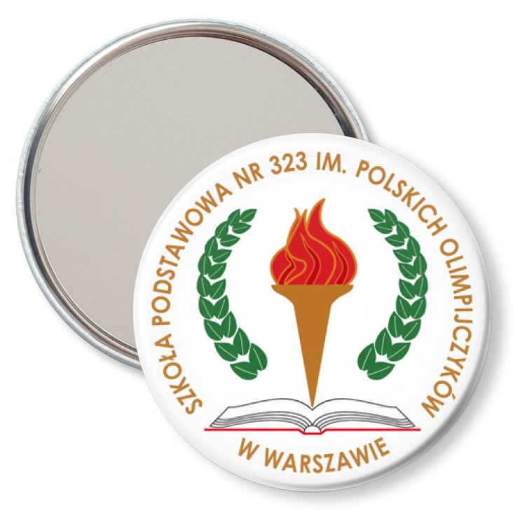 przypinka lusterko Szkoła Podstawowa nr 323 w Warszawie