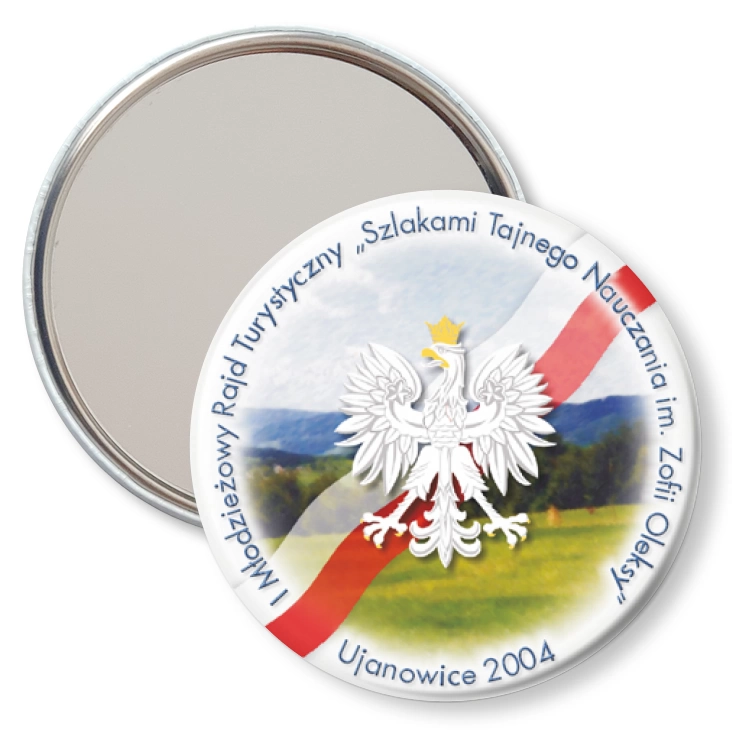 przypinka lusterko Szlakami Tajnego Nauczania im. Zofii Oleksy