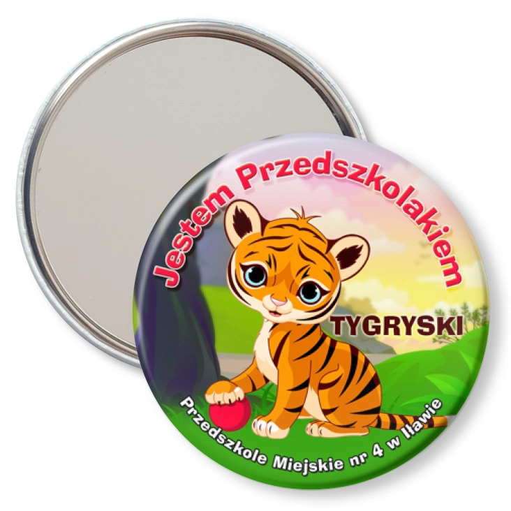 przypinka lusterko Tygryski