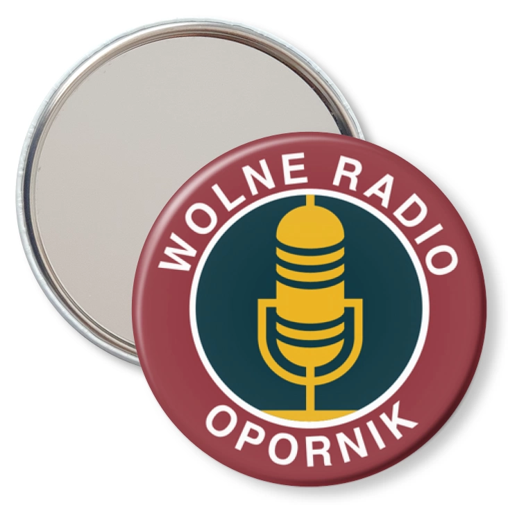 przypinka lusterko Wolne Radio Opornik