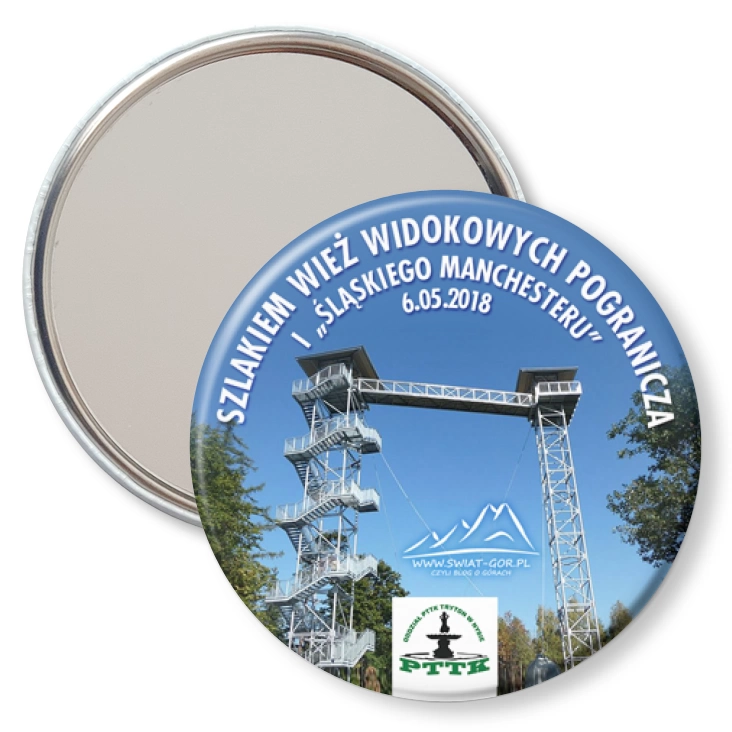 przypinka lusterko Wycieczka kolejką wąskotorową