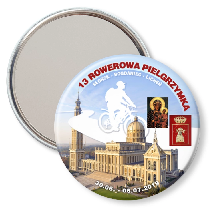 przypinka lusterko 13 Rowerowa Pielgrzymka