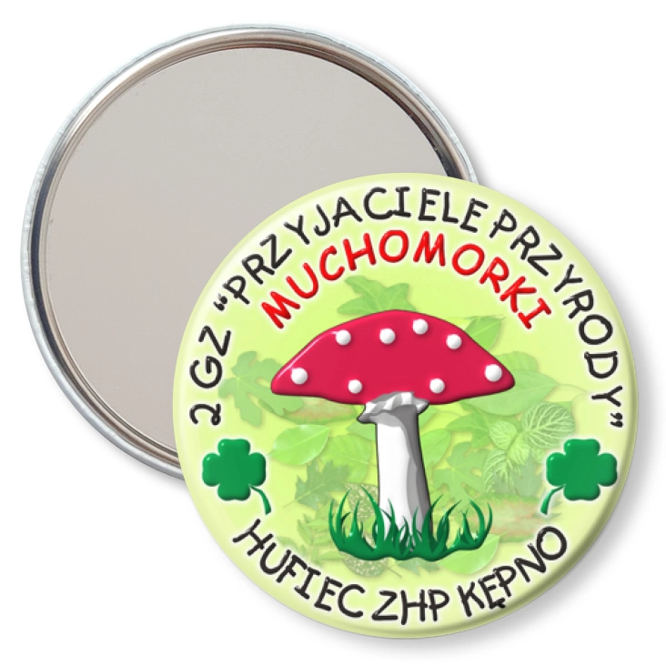 przypinka lusterko 2 GZ Przyjaciele Przyrody MUCHOMORKI