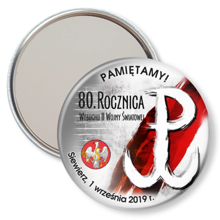 przypinka lusterko 80. rocznica wybuchu II Wojny Światowej