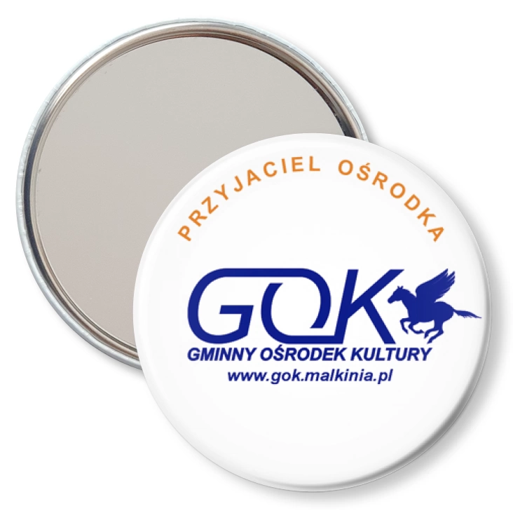 przypinka lusterko GOK - przyjaciel ośrodka
