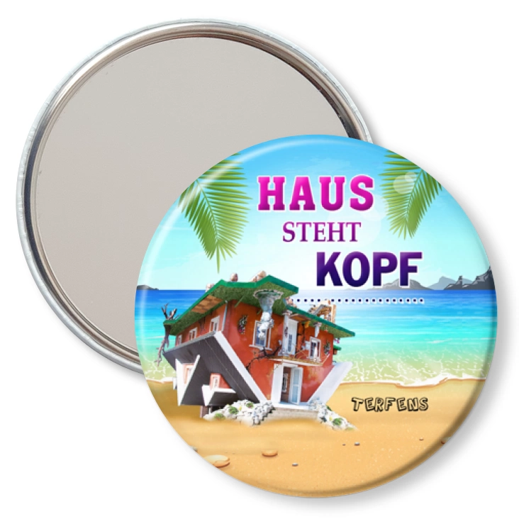 przypinka lusterko Haus Steht Kopf