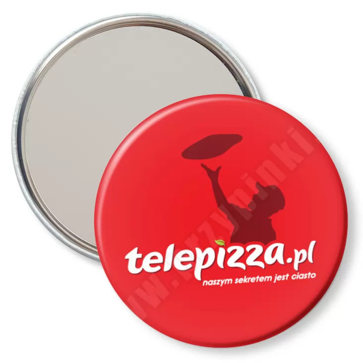 przypinka lusterko I love Telepizza