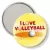 Przypinka lusterko I love volleyball