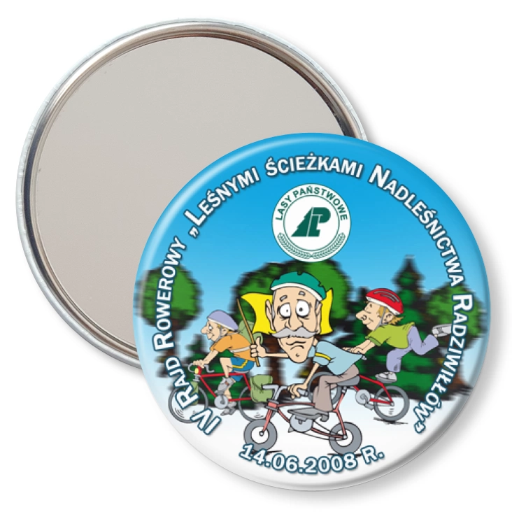 przypinka lusterko IV Rajd Rowerowy Nadleśnictwa Radziwiłłów