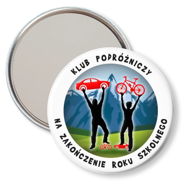 przypinka lusterko Klub Podróżniczy