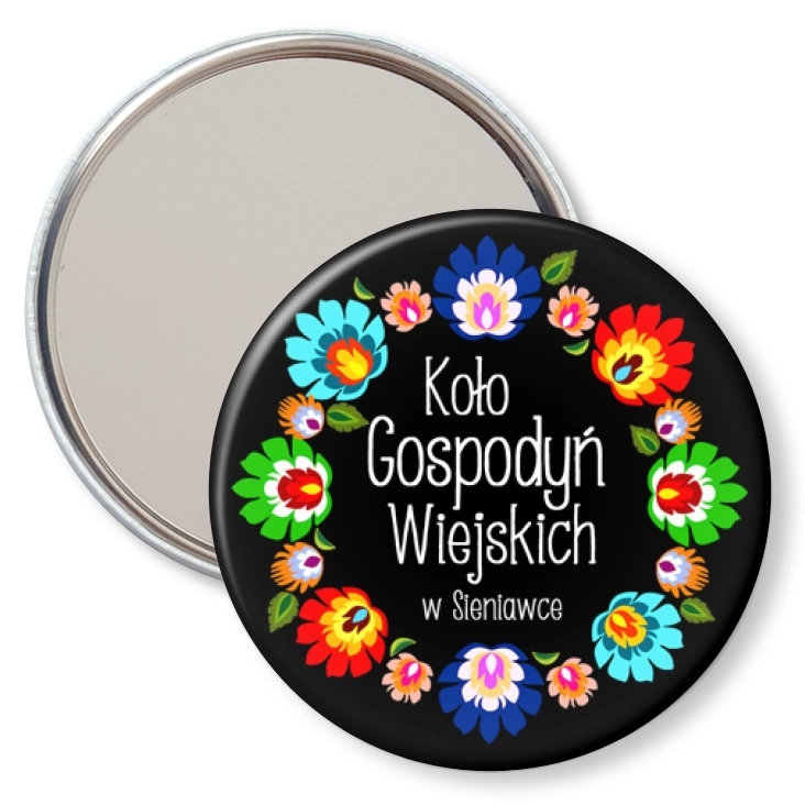 przypinka lusterko Koło Gospodyń Wiejskich w Sieniawce