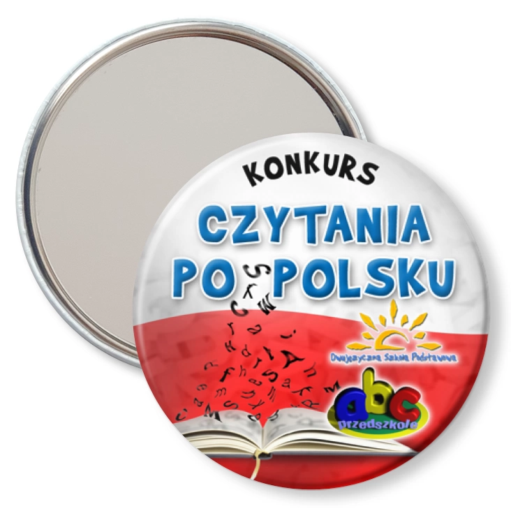 przypinka lusterko Konkurs czytania po polsku