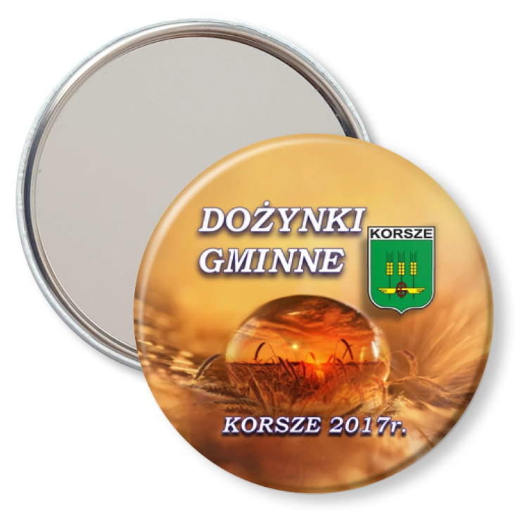 przypinka lusterko Korsze - Dożynki 2017