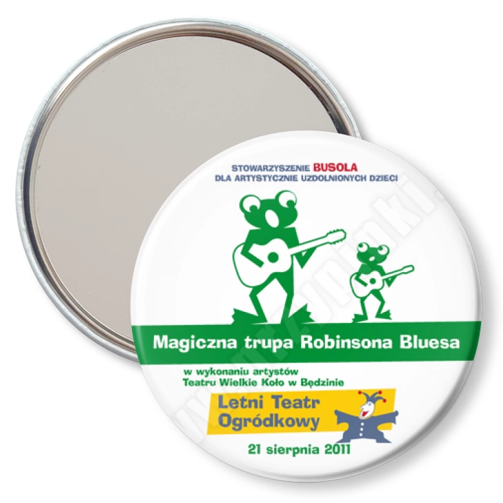 przypinka lusterko Magiczna trupa Robinsona Bluesa