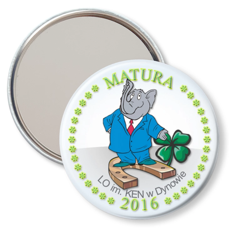 przypinka lusterko Matura - LO im. KEN w Dynowie