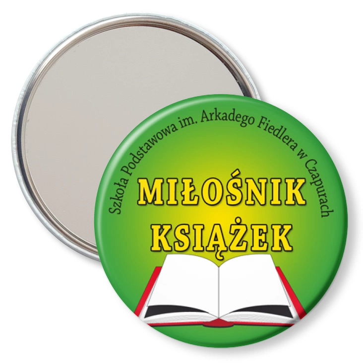 przypinka lusterko Miłośnik książek