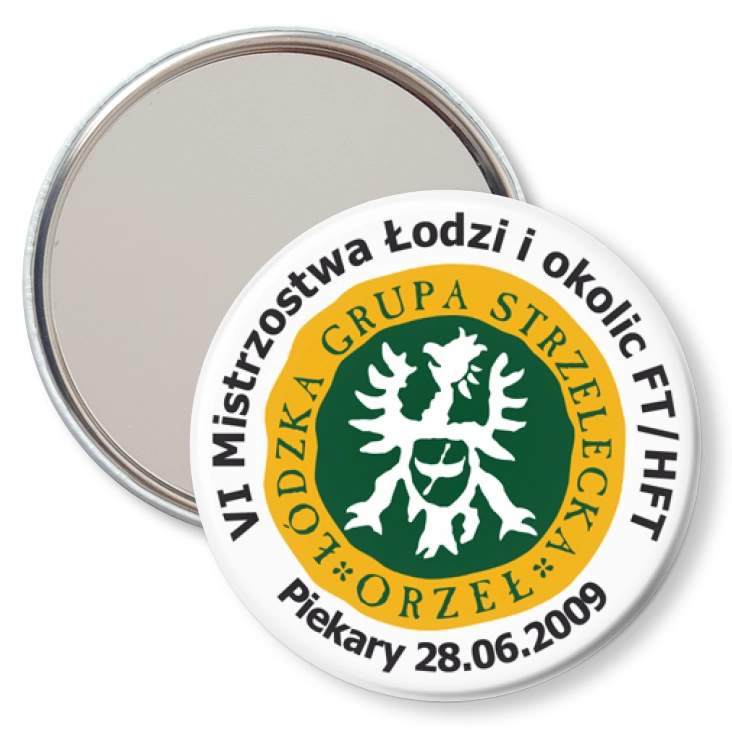 przypinka lusterko Mistrzostwa Łodzi i Okolic