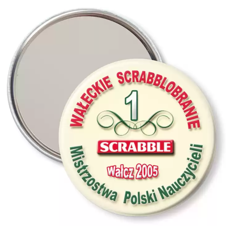 przypinka lusterko Mistrzostwa Polski Nauczycieli - Scrabble 2005