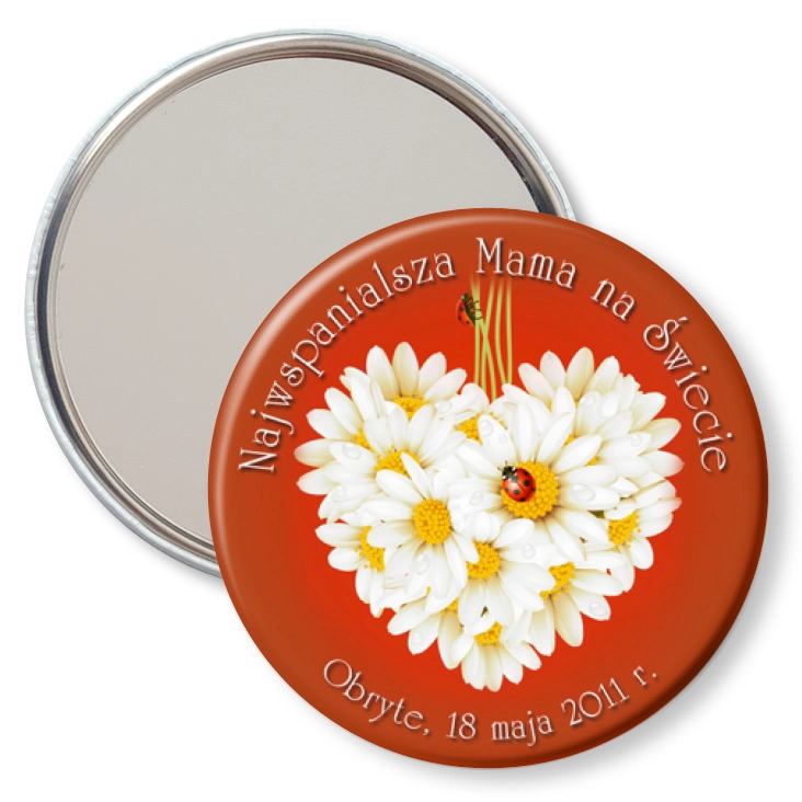 przypinka lusterko Najwspanialsza Mama na Świecie