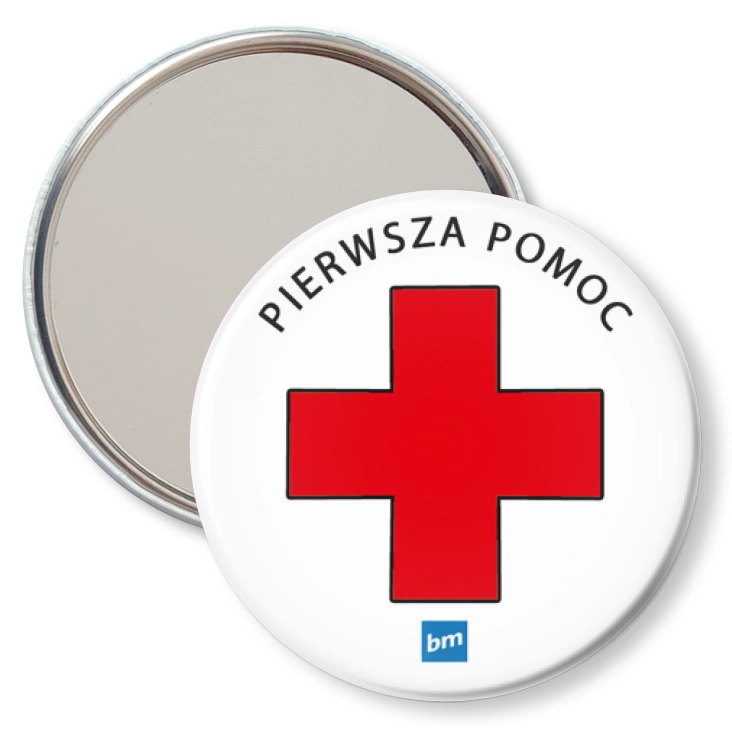 przypinka lusterko Pierwsza pomoc