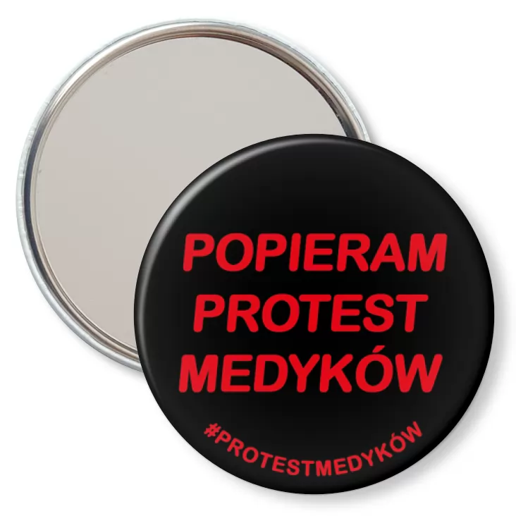 przypinka lusterko Popieram protest medyków