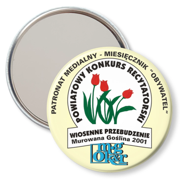 przypinka lusterko Powiatowy Konkurs Recytatorski - Wiosenne Przebudzenie 2001