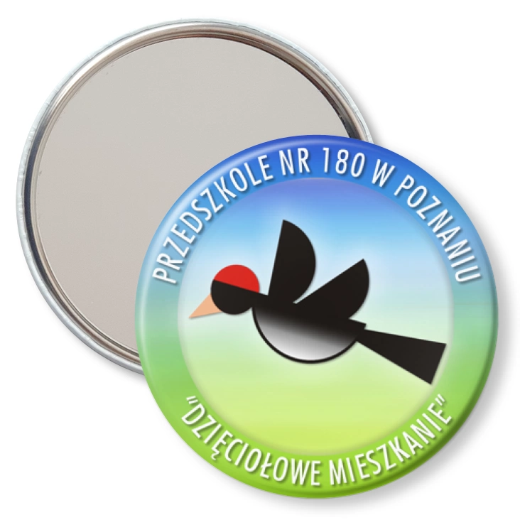 przypinka lusterko Przedszkole nr 180 w Poznaniu