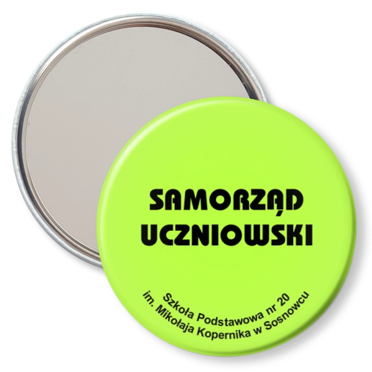 przypinka lusterko Samorząd uczniowski SP 20 w Sosnowcu