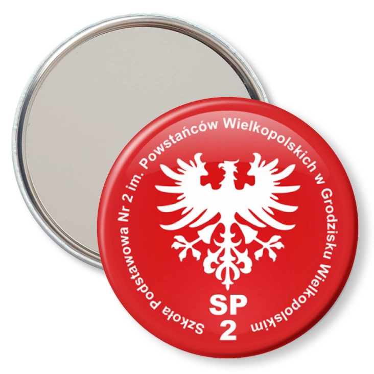 przypinka lusterko SP 2 w Grodzisku Wielkopolskim