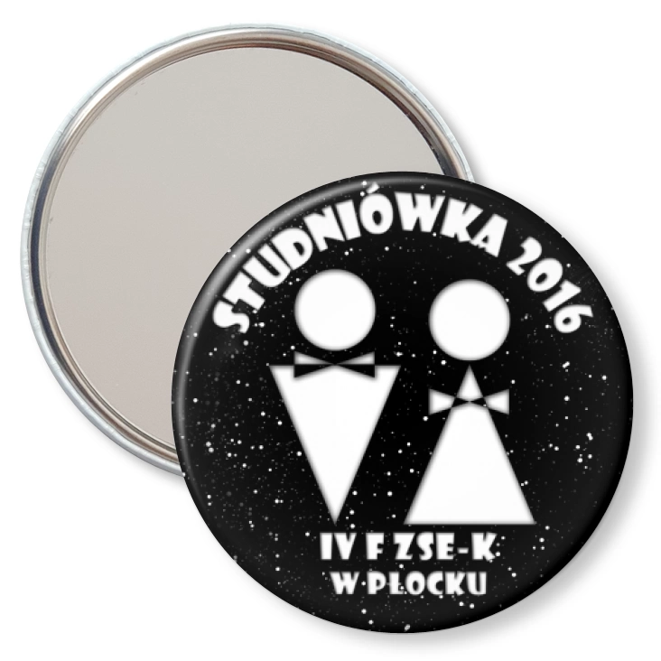 przypinka lusterko Studniówka - IV F ZSE-K w Płocku