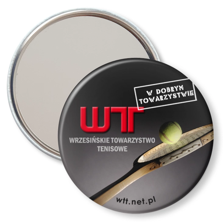 przypinka lusterko Wrzesińskie Towarzystwo Tenisowe