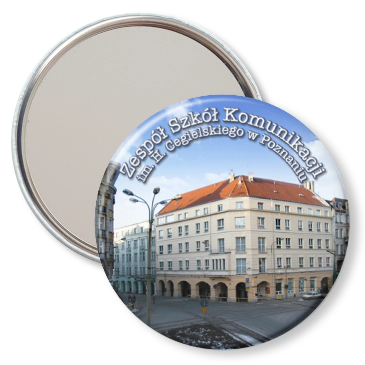 przypinka lusterko Zespół Szkół Komunikacji