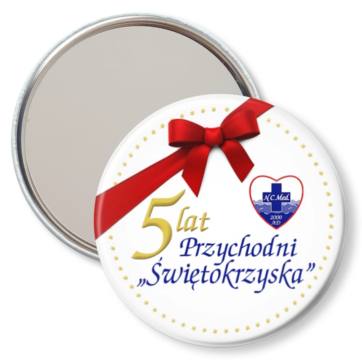 przypinka lusterko 5 lat Przychodni Świętokrzyska
