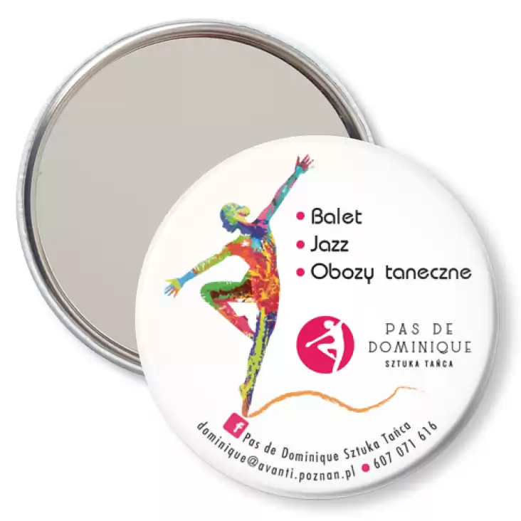 przypinka lusterko Balet - Jazz - Obozy taneczne