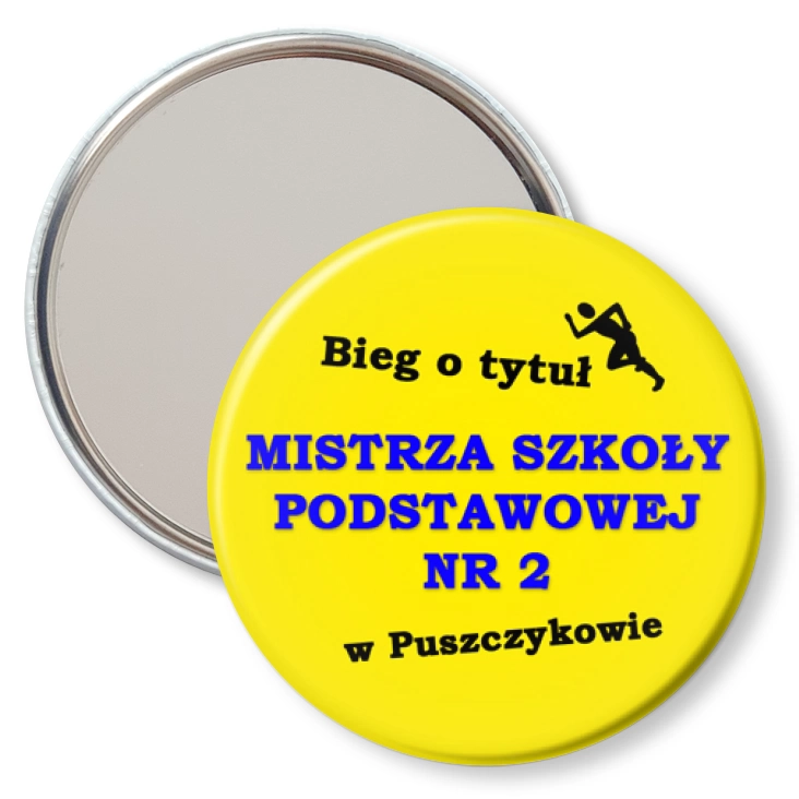 przypinka lusterko Bieg o tytuł...