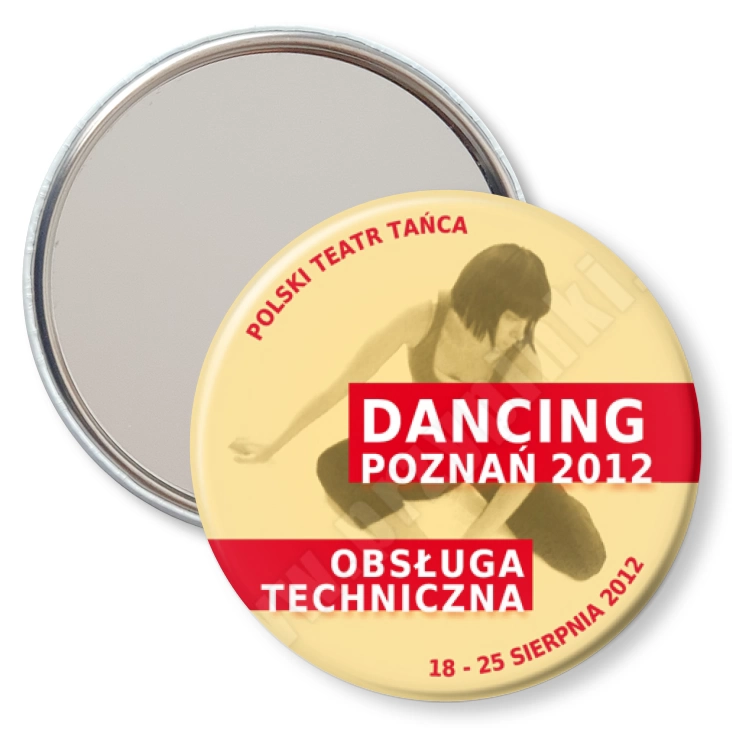 przypinka lusterko Dancing Poznań 2012 - obsługa techniczna