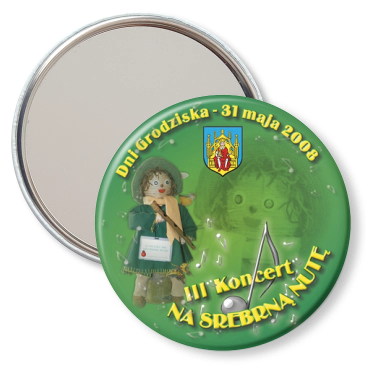przypinka lusterko Dni Grodziska - III Koncert Na Srebrną Nutę