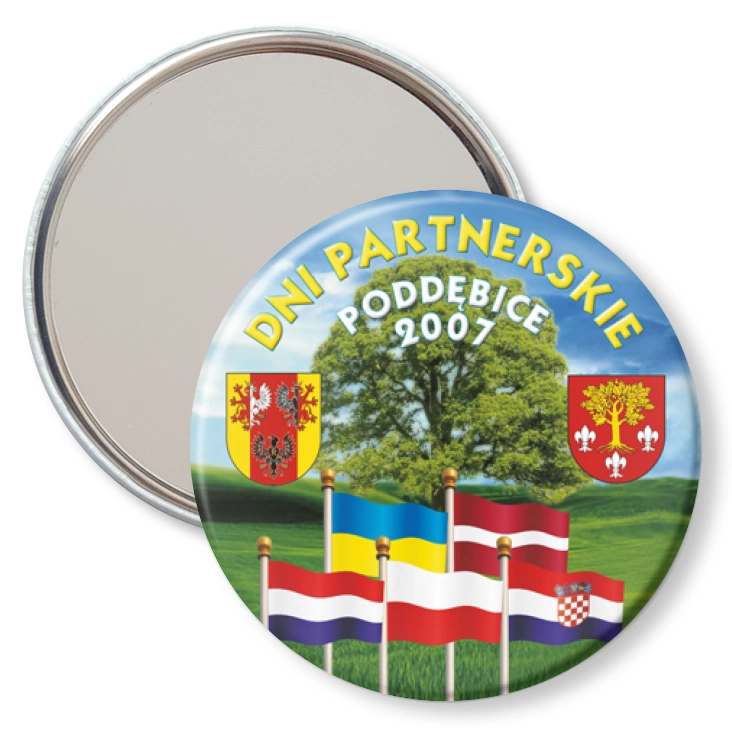 przypinka lusterko Dni Partnerstwa - Poddębice 2007