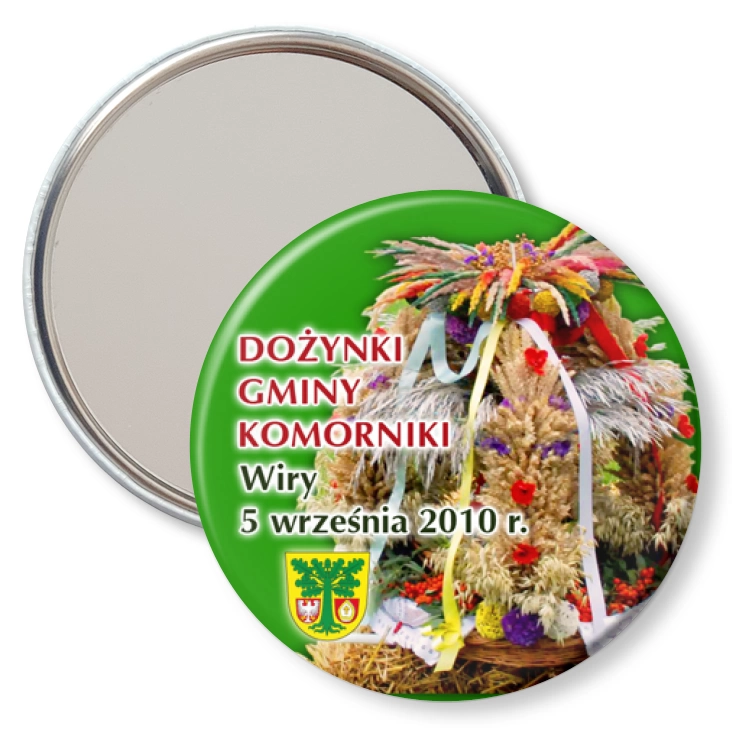 przypinka lusterko Dożynki Gminy Komorniki 2010