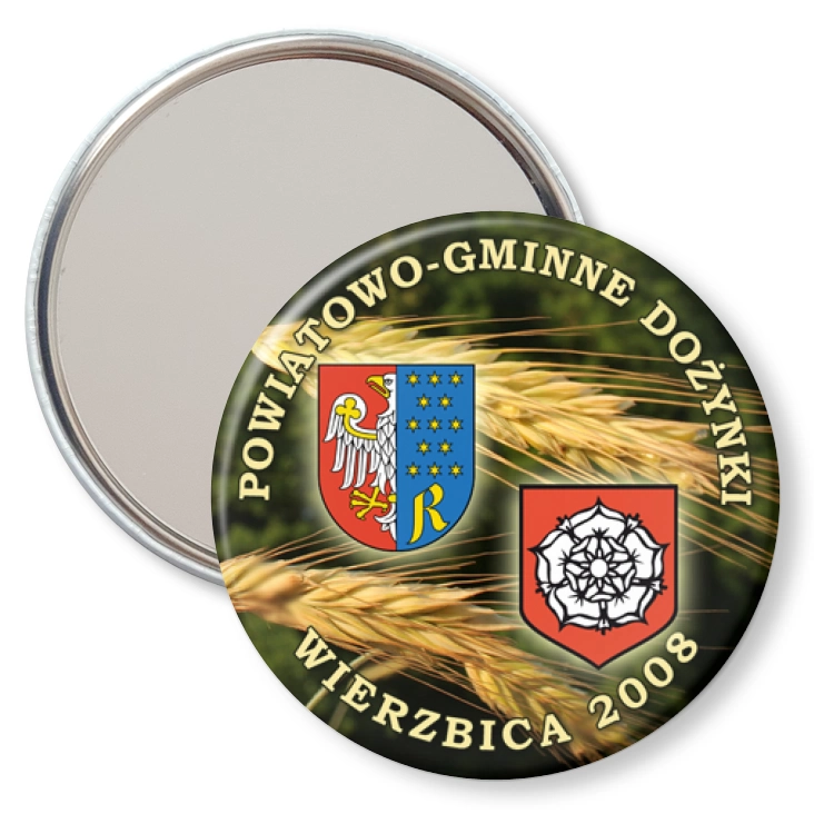 przypinka lusterko Dożynki Wierzbica 2008