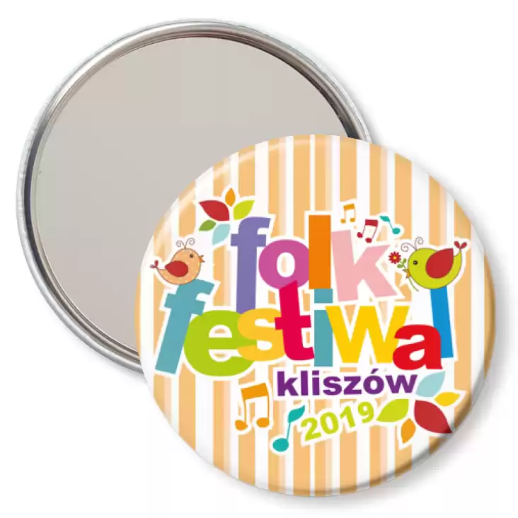 przypinka lusterko Folk Festiwal 2019