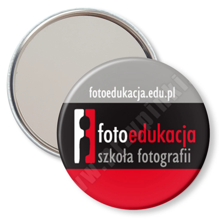 przypinka lusterko Foto edukacja