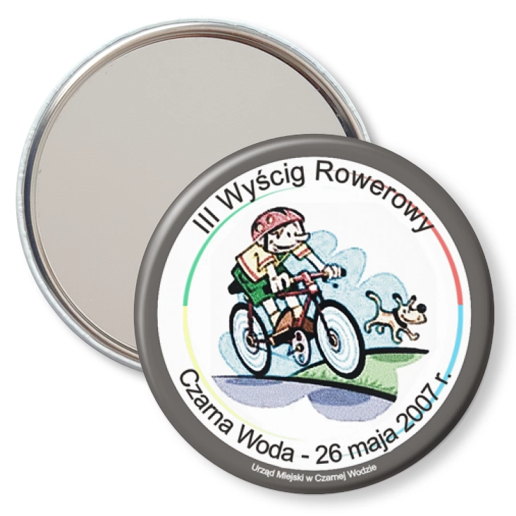 przypinka lusterko III Wyścig Rowerowy Czarna Woda