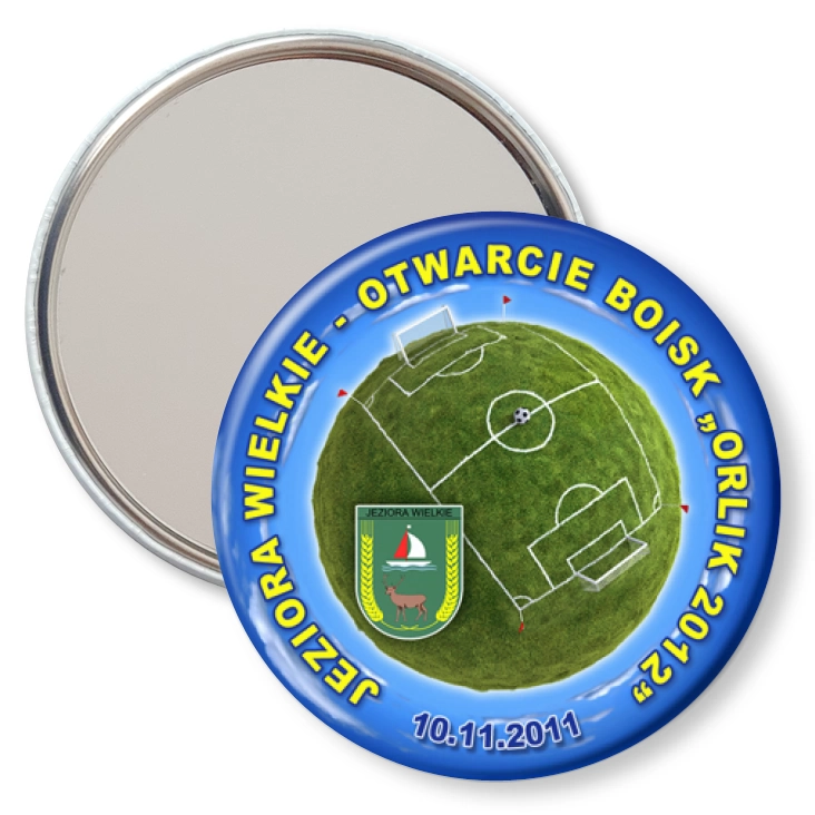 przypinka lusterko Jeziora Wielkie - Otwarcie boisk Orlik 2012