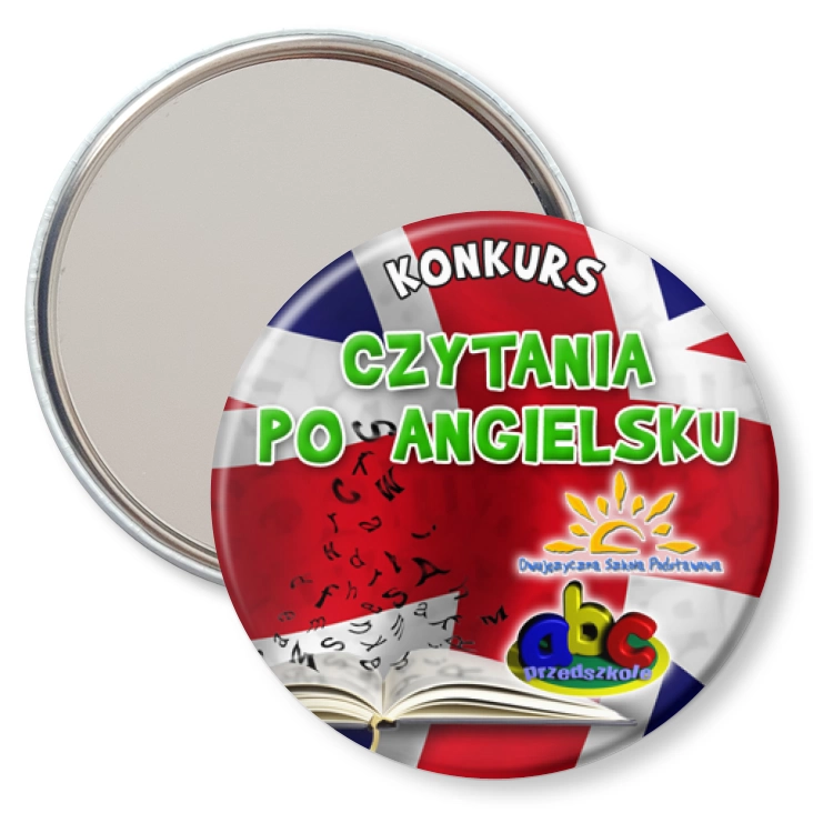 przypinka lusterko Konkurs czytania po angielsku