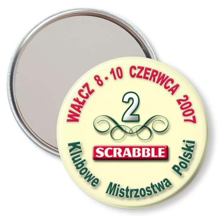przypinka lusterko Mistrzostwa w Scrablach - Wałcz 2007