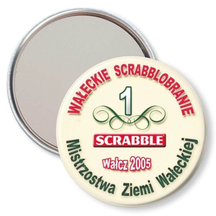 przypinka lusterko Mistrzostwa Ziemi Wałeckiej - Scrabble 2005