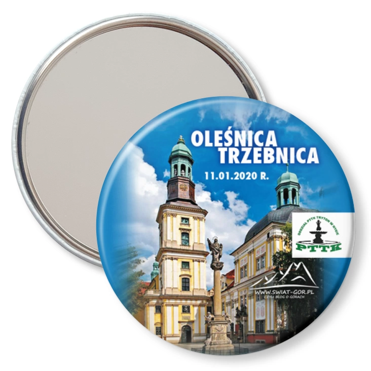 przypinka lusterko Oleśnica Trzebnica