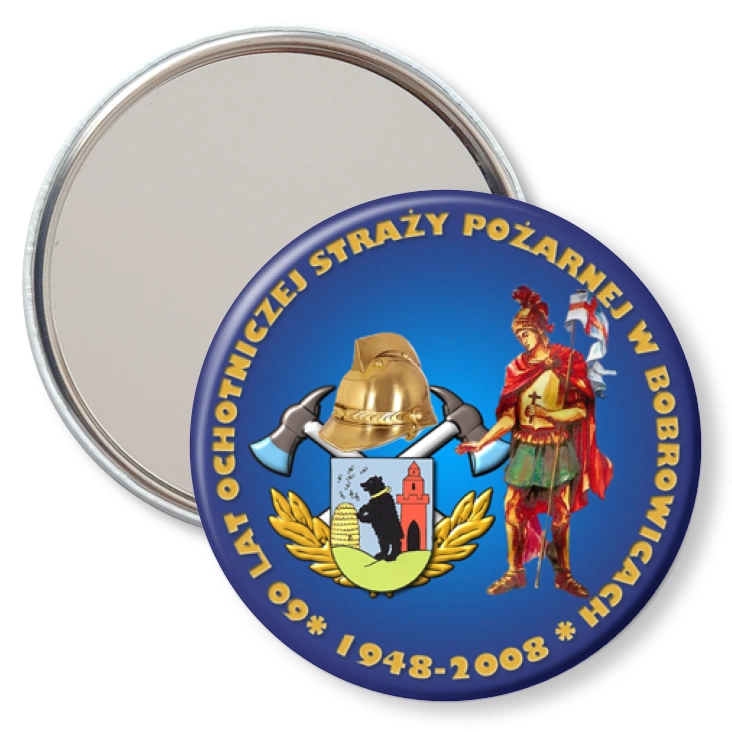 przypinka lusterko OSP Bobrowice 60 lat
